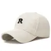 Estilo Nuevo Otoño e Invierno Simple Letra R Tridimensional Color Sólido Pana Gorra de Béisbol con Visera Dura, No Plegable, Ajustable, Sombrero de Moda