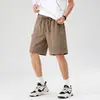 Design Shorts Casuais Esportivos Pesados Calças Masculinas Verão Soltas Calças de Cinco Pontos Calças de Moletom Americanas