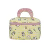 Bolsa de Maquiagem Xadrez da Gatinha KT Fofa para Mulheres Portátil Grande Capacidade Bolsa de Armazenamento de Mão Bolsa Fofa Coração de Menina Bolsa para Artigos de Higiene