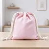 Bolsa de cordón de fondo plano bolsa de almacenamiento de joyas personalizada bolsa de cordón en blanco se puede imprimir logo patrón hecho a medida
