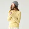 Suéter de Cachemira 100% Puro Estilo Perezoso Otoño/Invierno Cuello Redondo para Mujer Pulóver Flor de Lirio Calado Versátil Nueva Ropa para Mujer Top