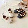 Zapatos de Cuero Cosidos de Moda para Niñas 2026 Otoño Nuevos Zapatos sin Cordones con Banda Elástica Zapatos Individuales Zapatos de Princesa para Niñas