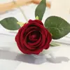 Arreglo de flores artificiales para decoración del hogar, tallos de flores de plástico, flor de rosa individual para mesa de comedor, flor eterna para sala de estar