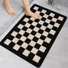 Tapete de chão para banheiro feito de terra de diatomáceas, tapete macio de secagem rápida para a entrada do banheiro, tapete para os pés absorvente de água e antiderrapante, base de carpete para casa