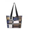 Nova Bolsa Fashion para Mulheres Estilo Coreano Xadrez Grande Capacidade Bolsa de Ombro Transversal Bolsa de Mão para Compras de Mãe Moderna