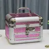 Caja de Joyas con Candado de Contraseña Gran Capacidad Estuche de Maquillaje Portátil Caja Multifuncional para Joyería de Mano Caja de Maquillaje Regalo de Princesa