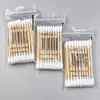 Hisopos de Algodón Desechables de Doble Punta para Limpiar Orejas, Hisopos de Algodón para Desmaquillar, Higiene, Limpieza de Oídos, Bastoncillos de Algodón, Bastoncillos de Madera