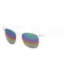 Gafas de sol de mercurio con montura transparente, tachuelas de arroz, gafas de sol reflectantes de colores, gafas de sol retro, directo de fábrica 2140