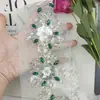 Encaje de Gasa Base Perforada Industria Pesada con Perlas Hecho a Mano DIY Accesorios para Ropa Diadema de Encaje Accesorios para Cuello