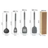 Espátula de Silicone de Grau Alimentício, Espátula para Fritar, Colher de Sopa, Espátula, Cabo de Silicone, Frigideira Antiaderente, Utensílios de Cozinha Especiais