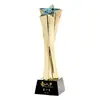 Novo troféu de metal e cristal de luxo criativo feito sob medida para premiações de vencedores de eventos e funcionários de destaque, comemorando competições