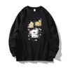 Nova Camiseta de Manga Longa com Cordão para Primavera e Outono para Casais, Moletom de Seda de Leite para Homens e Mulheres, Comércio Exterior Transfronteiriço