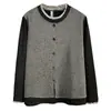 Camiseta Interior Cálida de Mujer Talla Grande Otoño e Invierno Nueva Elegante con Forro Polar Falso Dos Piezas Cuello de Encaje para Chicas Gordas 9241