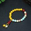 Pulseira String Bodhi Natural Queimado Garra de Gato Realgar Cinábrio Pulseira Feminina Celebridade da Internet Círculo Su Bodhi Versão Portátil para Estudantes