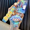 Llavero de oso electrochapado UV, muñeco de goma suave de dibujos animados, colgante para bolso, figura para máquina de garras de peluches, pequeño regalo