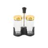 Estante de Especias Casual Suministros de Cocina Portátil Sellado Cuadrado a Prueba de Humedad Frasco de Especias Botella de Vidrio para Especias Estante de Almacenamiento