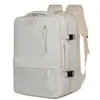 Mochila de Gran Capacidad de Comercio Exterior Almacenamiento Multicapa Mochila Sencilla de Color Sólido Viaje de Negocios Trayecto Bolso de Mano para Portátil Mujer