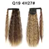 Xuchang Venta al por mayor Cinta Mágica Permanente de Maíz Cola de Caballo Peluca Cabello Largo Rizado para Mujeres Europeas y Americanas Extensiones de Cabello Rizado de Lana Cola de Caballo Trenza