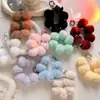 Pulseira de bola de pelúcia estilo ins acessórios fofos cordão para celular acessórios para capa de celular Apple 16 Samsung acessórios