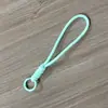 Cordão curto para celular com nó em duas cores, cordão trançado à mão para garrafa de água, alça de pulso para capa de celular, cordão de pulso removível