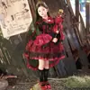Vestido de Princesa Lolita para Niña, Vestido de Cumpleaños Estilo Gótico para Niña Pequeña, Disfraz de Cosplay de Vampiro de Halloween para Niños