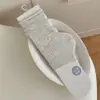 Calcetines de Stirrup Miu-Style hasta la pantorrilla para mujer, Calcetines de algodón finos de verano de longitud media estilo japonés holgados, Calentadores de piernas cortos adelgazantes de color liso
