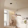 Lámpara Colgante Ovni para Dormitorio, Ambiente Vintage Francés, Estilo Retro Crema, Lámpara Colgante Creativa Memphis para Cafetería