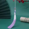 Mariposa Diamante Bola Degradado Flecos Borla Estilo Chino Hanfu Cheongsam Broche Accesorios Colgante de Borla para Coche Venta al por Mayor desde Fabricante