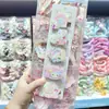 Novo Grampo de Cabelo Desenho Gatinho Kt Rosa Perolado com Glitter para Cabelo de Criança, Presilha Bico de Pato Fofa para Franja de Menininha