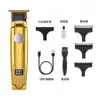 Cortador de Cabelo de Alta Potência com Lâmina de Óleo Transfronteiriço para Salão de Beleza, Cortador de Cabelo Elétrico com Display Digital, Aparador de Esculpir Recarregável Doméstico