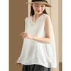 Colete Retrô Sem Mangas para Mulheres, Cor Pura, Solto e Versátil, Roupa Externa e Roupa Interna, Blusa Elegante para Usar por Baixo
