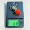 Corrente de Celular com Contas Estilo Japonês Simples e Fofa Flor de Morango Rosa Doce Pingente de Fruta Fresca Chaveiro para Bolsa