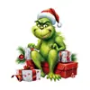 2026 Transfronterizo Nuevo Dibujo Animado Navideño Grinch Colgante Creativo Decoración de Árbol de Navidad Acrílico