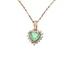 Colgante de Esmeralda Natural Transfronterizo Accesorios para Mujer Nicho de Alta Gama Joyería de Plata 925 7*7 Joyería de Lujo Venta Directa de Fábrica