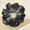 Scrunchie de Tecido Xadrez Retrô Estilo Coreano Design Exclusivo Laço de Cabelo Corda para Coque Acessório de Cabelo Elegante de Alta Qualidade