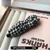 Presilha Banana Plissada com Estampa de Leopardo e Bolinhas Retro para Cabelo Feminino na Nuca, Presilha para Rabo de Cavalo, Presilha Vertical, Grampo, Acessórios de Cabelo