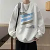 Sudadera holgada de moda estilo americano para hombre, nueva moda otoño 2026 marca de moda cuello redondo holgada versátil para hombre
