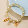 Explosiones Cosas Buenas Pulsera Verde Cacahuete para Mujer Verde Fresco Pulsera de Celebridad de Internet Ins Este Año de Vida Regalo para Novia Marea Nacional Estilo Antiguo