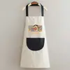 Delantal Hogar Cocina Cocina Impermeable A prueba de aceite Delantal de cintura Resistente a las manchas Moda Ropa de trabajo Unisex Delantal limpiable