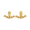 Mismo estilo temperamento estilo ins variedad de aretes de bola de acero aretes adelgazantes para rostro redondo nueva joyería de acero de titanio F442