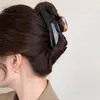 Estilo Minimalista Marrom Presilha de Cabelo Concha Feminina Gigante Capaz Grampo Tubarão de Cabelo Simples Presilha de Fixação Mori Ins