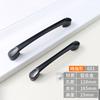 Manija Negra de Aleación de Aluminio para Puerta de Gabinete Cajón Puerta de Armario Manija de Puerta Simple Accesorios de Ferretería para Muebles Gabinete Gabinete de Cocina