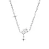 Colar Europeu e Americano da Moda Tendência Estrela e Lua Céu Estrelado com Diamantes, Corrente de Clavícula Estilo Ins, Amazon Tk Venda Quente Atacado para Mulheres