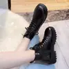 Botas sencillas con forro polar, estilo británico de moda, botines, nuevo estilo Otoño/Invierno 2026, zapatos adelgazantes, tendencia INS, botas Martin para mujer, versátiles
