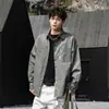 Camisa Jeans Masculina Manga Longa Primavera e Outono Tendência Americana Pesada Bonita Lavada Jaqueta Casual Retrô