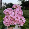 Juego de 7 flores de hortensia artificiales, perfectas para arreglos florales de boda, decoraciones de pared, decoraciones de pasillo, arreglos de suelo, exhibiciones florales de exterior y decoraciones de salón de bodas