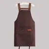 Delantal de celebrity mismo estilo impresión de logo personalizado tienda de té con leche café restaurante delantal de trabajo de catering delantal de cintura ropa de trabajo mujeres