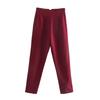 Pantalones elegantes de cintura alta de 32 colores para mujer, estilo europeo y americano, primavera y otoño, Zatrax-2024