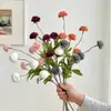 Color de otoño 5 cabezas de pompón diente de león flor artificial ramo de flores secas exhibición de flores falsas decoración mesa de comedor arreglo floral cross-border dropshipping