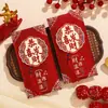 Nuevo Bolso de Sobre Rojo de Mil Yuanes con Borla Tridimensional 2026 Festival de Primavera Año Nuevo Sobre Rojo de Alta Gama con Parche Palabra Feliz de Boda